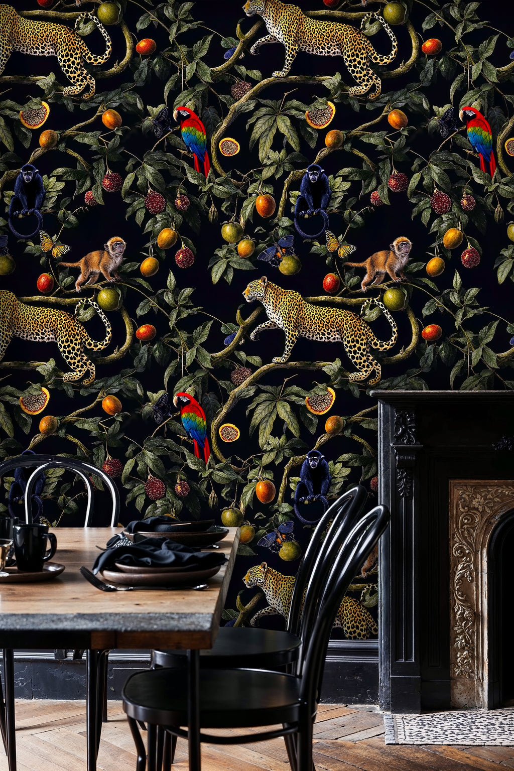 Leopard and Monkey Jungle Wall Mural